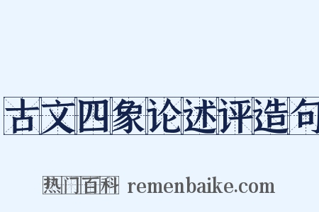 古文四象论述评造句是什么意思的图片